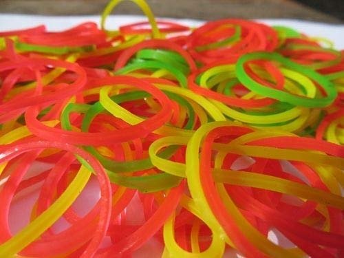 Bright Fluorescent Rubber Bands – High Elasticity (1.5 Inch) – 500gm Pack